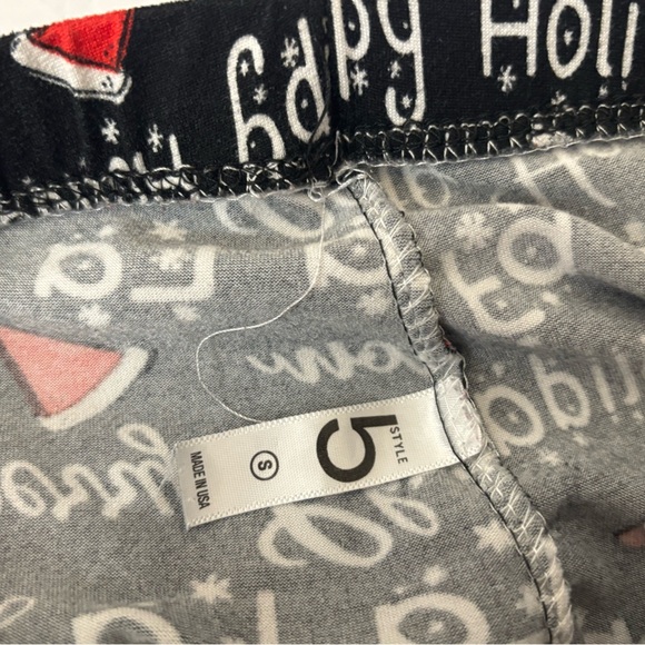 Style 5 Leggings Womens Sz S Black Red Merry Christmas Pull On Pants​ - Picture 5 of 5